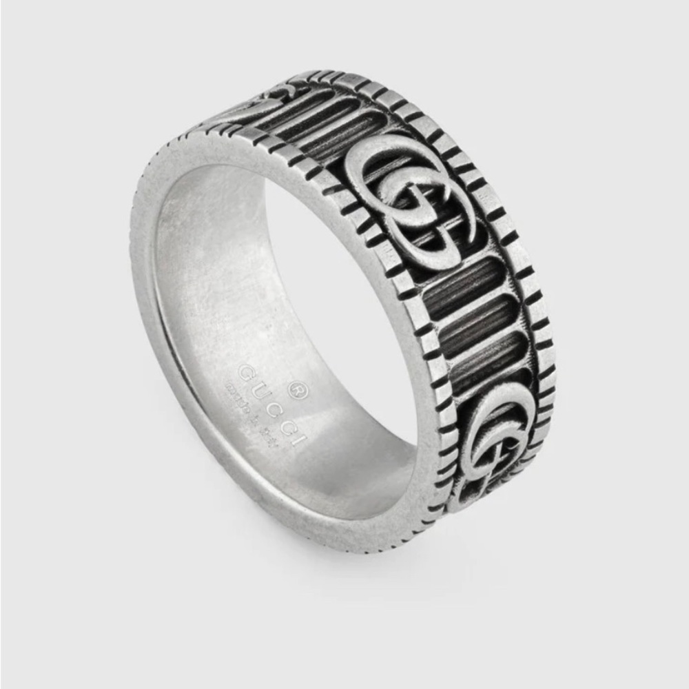 Gucci Double G Striped Ring